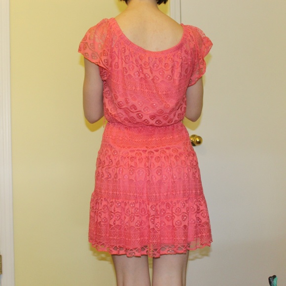 3/$20 🌺 beautiful lace coral dress - Picture 2 of 5